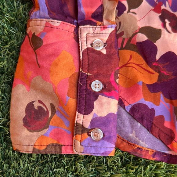 Smythe Multicolor Floral Blouse Women’s Size Medium - Picture 5 of 6
